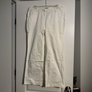 Talbots White Boot-Cut Pants